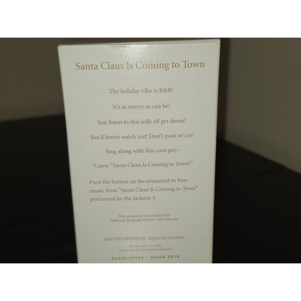 Hallmark Keepsake Ornament 2010 Santa Claus is Coming to Town Magic Sound NIB - Picture 2 of 3